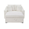 Modern Chaise Sofa With Hidden Storage For Living Room