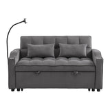 Sofa Bed With Trundle For Small Rooms - Dark Gray