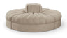Rummi - Round Velvet Performance Fabric Upholstered 4 Piece Modular Sofa