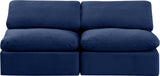 Indulge - Velvet 2 Seat Modular Armless Sofa