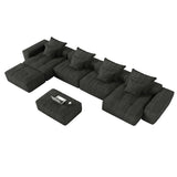 Modern Oversized Diy Combination Modular Sectional Sofa With Pillows