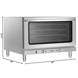 32 in. Countertop Convection Oven, Holds Full Size Pans, 4 Racks and 3500W of Power, 240V in Stainless-Steel (KM-CTCO-44)