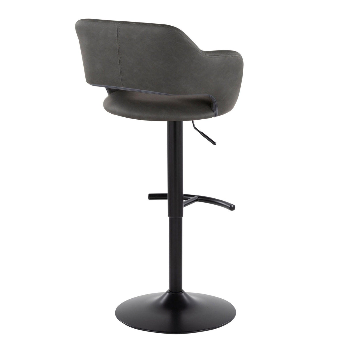Margarite - Adjustable Barstool With Swivel - Black Metal (Set of 2)