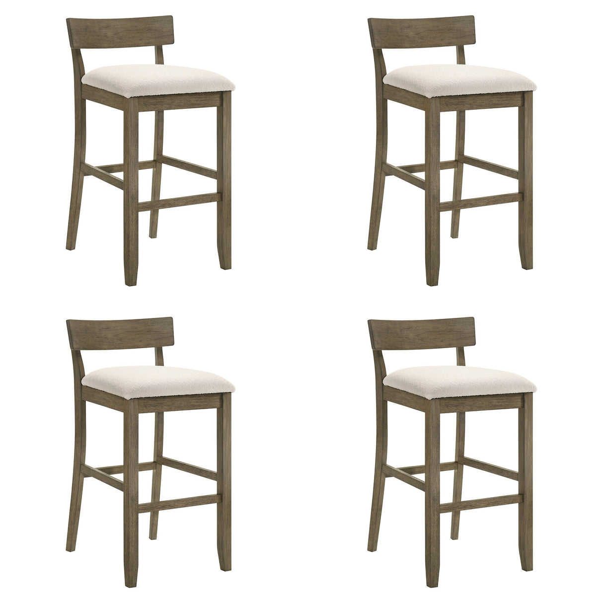 Merie - Modern Transitional Wood Bar Height Kitchen Bar Stool