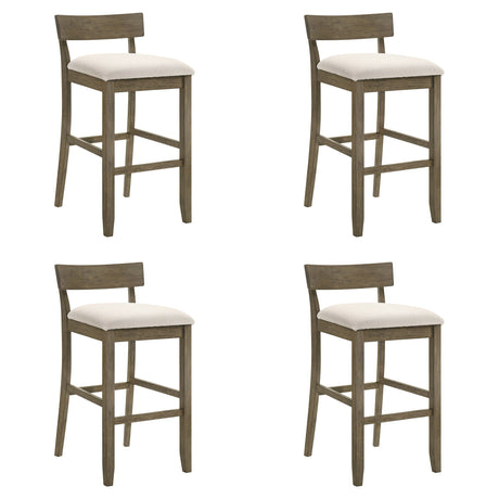 Merie - Modern Transitional Wood Bar Height Kitchen Bar Stool