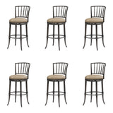 Vince - Commercial Grade Steel Frame Faux Leather Upholstered Swivel Bar Height Barstool