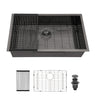 Modern Undermount Stainless Steel Kitchen Sink 16 Gauge, Deep Single Bowl