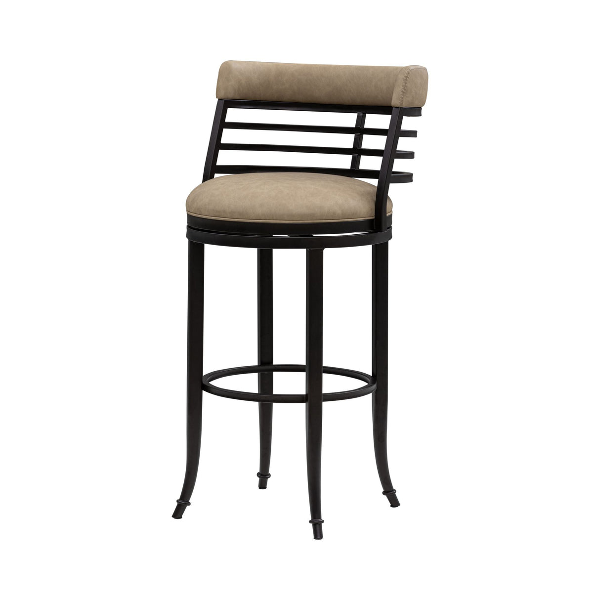 Telia - Upholstered Swivel Bar Height Barstool