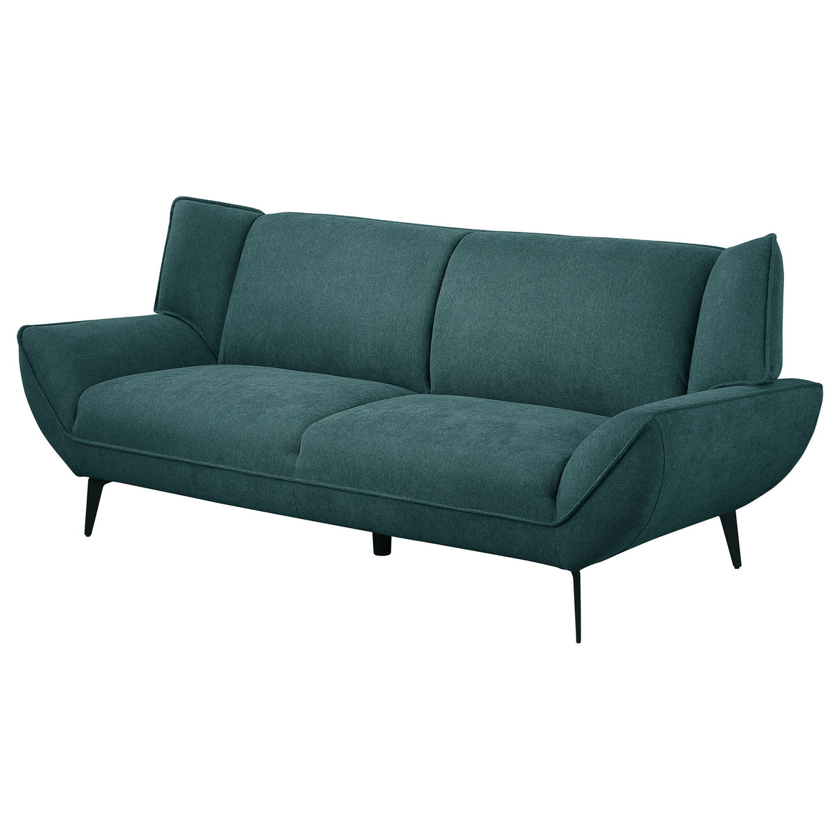 Logan - Flared Arm Sofa Sofa - Teal Blue