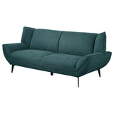 Logan - Flared Arm Sofa Sofa - Teal Blue