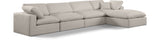 Comfy - 5 Piece Linen Modular Sectional With Chaise