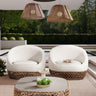 Willow - Upholstered Patio Deep Seating Armchair, Wicker Frame