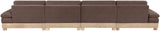 Turin - Chenille Fabric Upholstered Modular Sectional - Brown