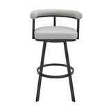 Nolagam - Swivel Bar Stool - Black Metal