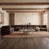 Hammond - Velvet Performance Fabric Upholstered 8 Piece L-Shaped Sectional
