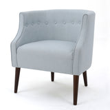 Contemporary Upholstered Club Chair With Button Tufting