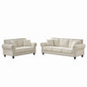 Modern 3 And 2 Seater Sofa With Rolled Arms, Tufted Upholstered Couch