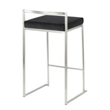 Fuji - Counter Stool Steel With Cushion - Stainless Steel