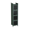 Glass Door Cabinet With Tier Storage