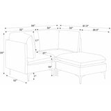 Upholstered Modular Sectional & Tall Legs