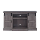Admon - TV Stand With Fireplace - Gray Oak
