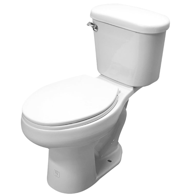 Cato J6052011120 Toilet, Elongated Bowl, 1.28 gpf Flush, 16-1/2 in H Rim, White