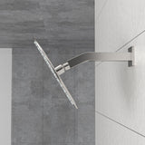 Elegant 6" Shower Arm With Flange, Stainless Steel Construction For Rain Shower Heads