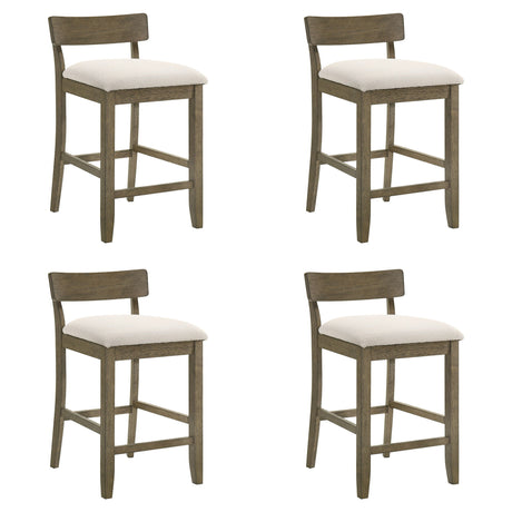Merie - Modern Transitional Wood Counter Height Kitchen Bar Stool
