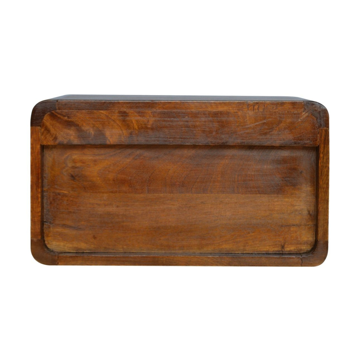 Wall Mounted Open Woven Bedside Table - Chestnut