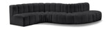 Arc - Faux Leather 6 Piece Curved Modular Sofa