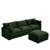 Modular L-Shaped Sectional Sofa With Movable Ottoman