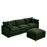 Modular L-Shaped Sectional Sofa With Movable Ottoman