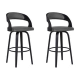 Shelly - 30" Bar Height Swivel Bar Stool With Black Frame