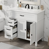 Bathroom Vanity With Sink, Freestanding Cabinet & Drawers