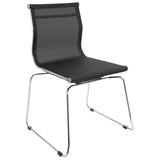 Mirage - Chair (Set of 2) - Chrome, Black Mesh