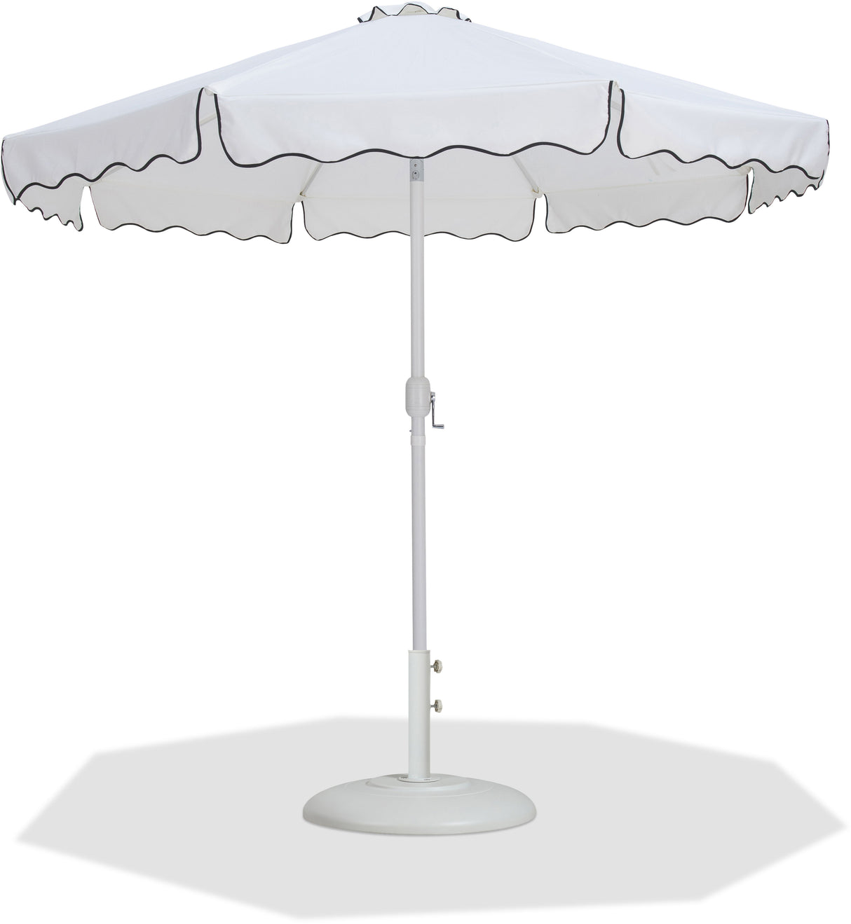 Amalfi - Patio Umbrella - White Base / White Pole