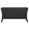 Refined Industrial 4 Door Credenza With Arc Legs & Clasps