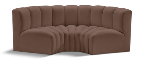 Arc - Faux Leather 3 Piece Modular U-Shaped Sofa