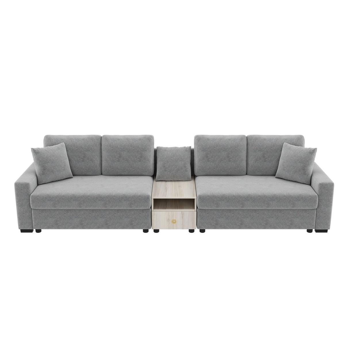 Modular Sofa Couch With Storage Armrest And Center Console