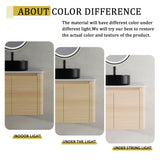 Mounted Bathroom Vanity With Art Sink, Storage Shelves, Soft Close Door