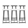 Modern Bar Stools With Backrest For Kitchen (Set of 3)