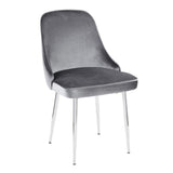 Marcel - Contemporary Dining Chair (Set of 2) - Chrome Frame