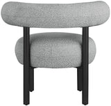 Bordeaux - Boucle Fabric Accent Chair With Black Legs