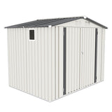 Garden Tool Shed Metal Storage Shed With Peaked Roof Waterproof Lockable Door