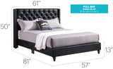 Upholstered Nailhead Trim Chic Bed