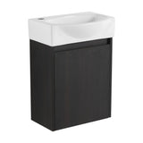 Modern Bathroom Vanity With Ceramic Basin, Wall Mounted Floating Sink Combo, Storage Cabinet