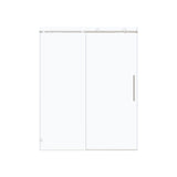 Frameless, Single Sliding Soft Close Shower Doors, 5/16" Sgcc Tempered Glass