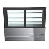 71 in. Refrigerated Bakery Display Case for Cakes, Stainless Steel Frame, 30 cu. ft. RBD30C.