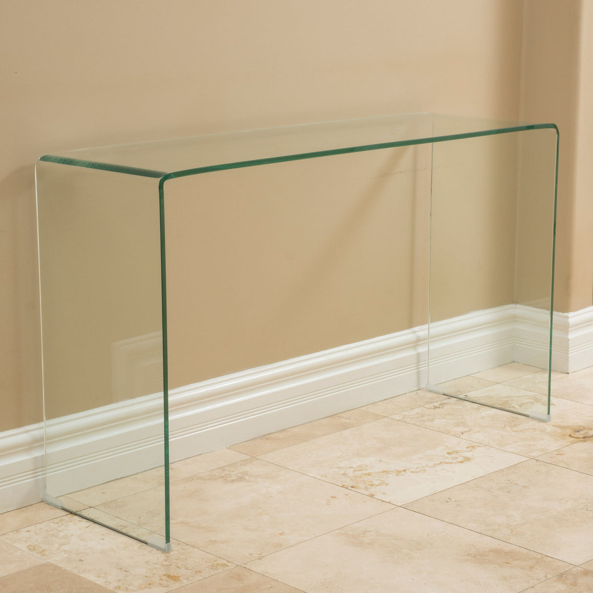 Cadyn - Tempered Glass Console Table Sleek Design - Clear