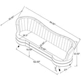 Reigha - Upholstered Sofa Lounge Furniture With Channel Tufted Backrest - Gray